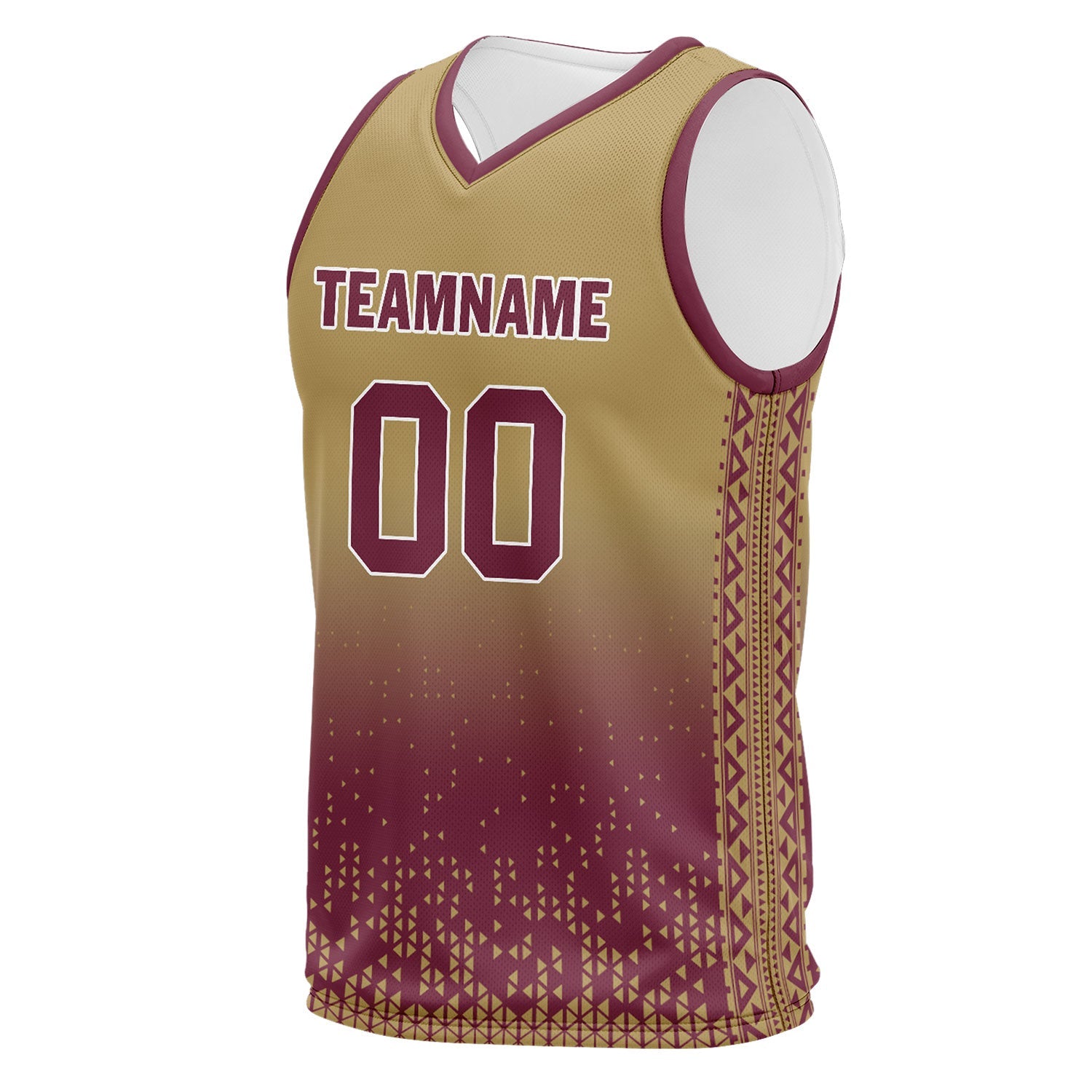 Custom Yellow Red Fade Fashion Sports Uniform Basketball Jersey BBJ01-D020102-5