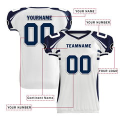 Custom Blue White Washington High-Performance American Football Jersey FBJ06-D023001-27