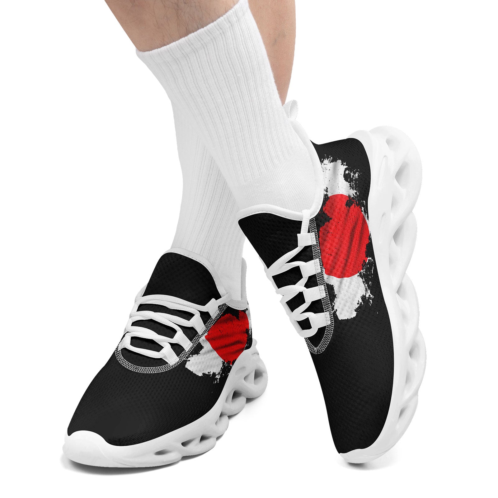 Custom Japan 2026 World Cup Sneakers DIY Country Flag Running Shoes Lightweight Sport Shoes Gift for Football Fans Personalized Team Name and Logo FN003-F025044-1