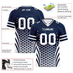 Custom Blue White Texas Football Jersey and Sports Shoes Combo Offer Personalized Combo ZH-D023031-9