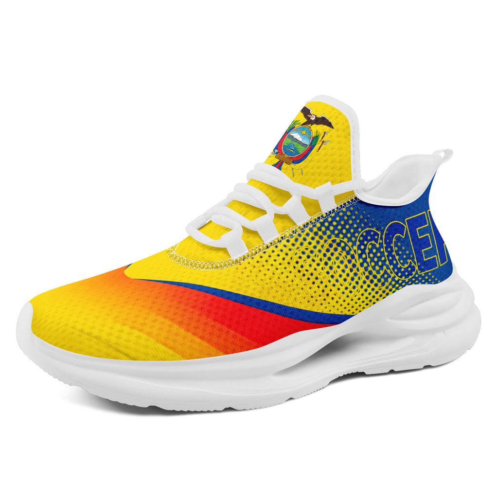 Custom Ecuador 2026 World Cup Sneakers DIY Country Flag Running Shoes Lightweight Sport Shoes Gift for Football Fans Personalized Team Name and Logo FN079-F009088-3