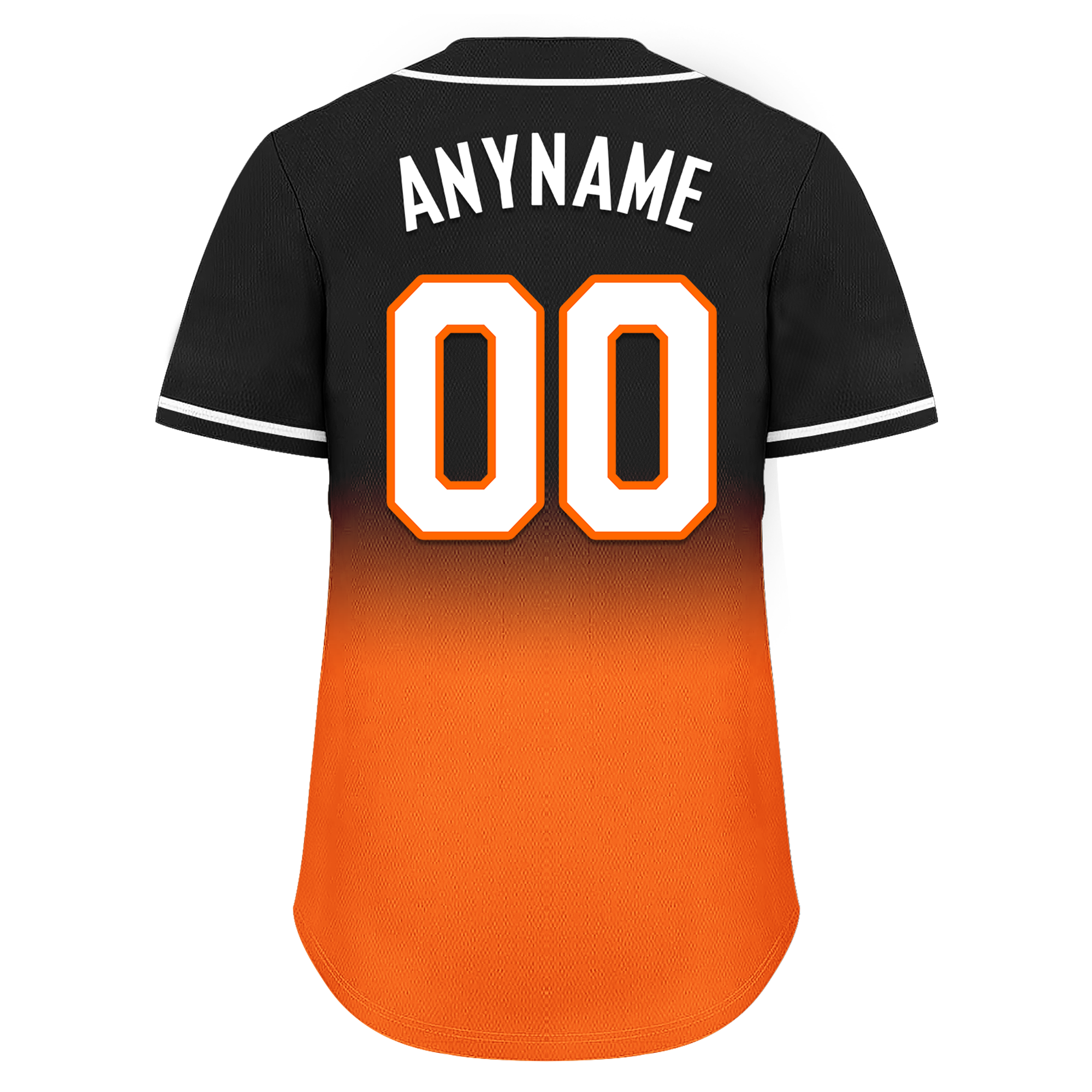 Custom Black Orange Fade Fashion Personalized Authentic Baseball Jersey BSBJ01-D0a70ce