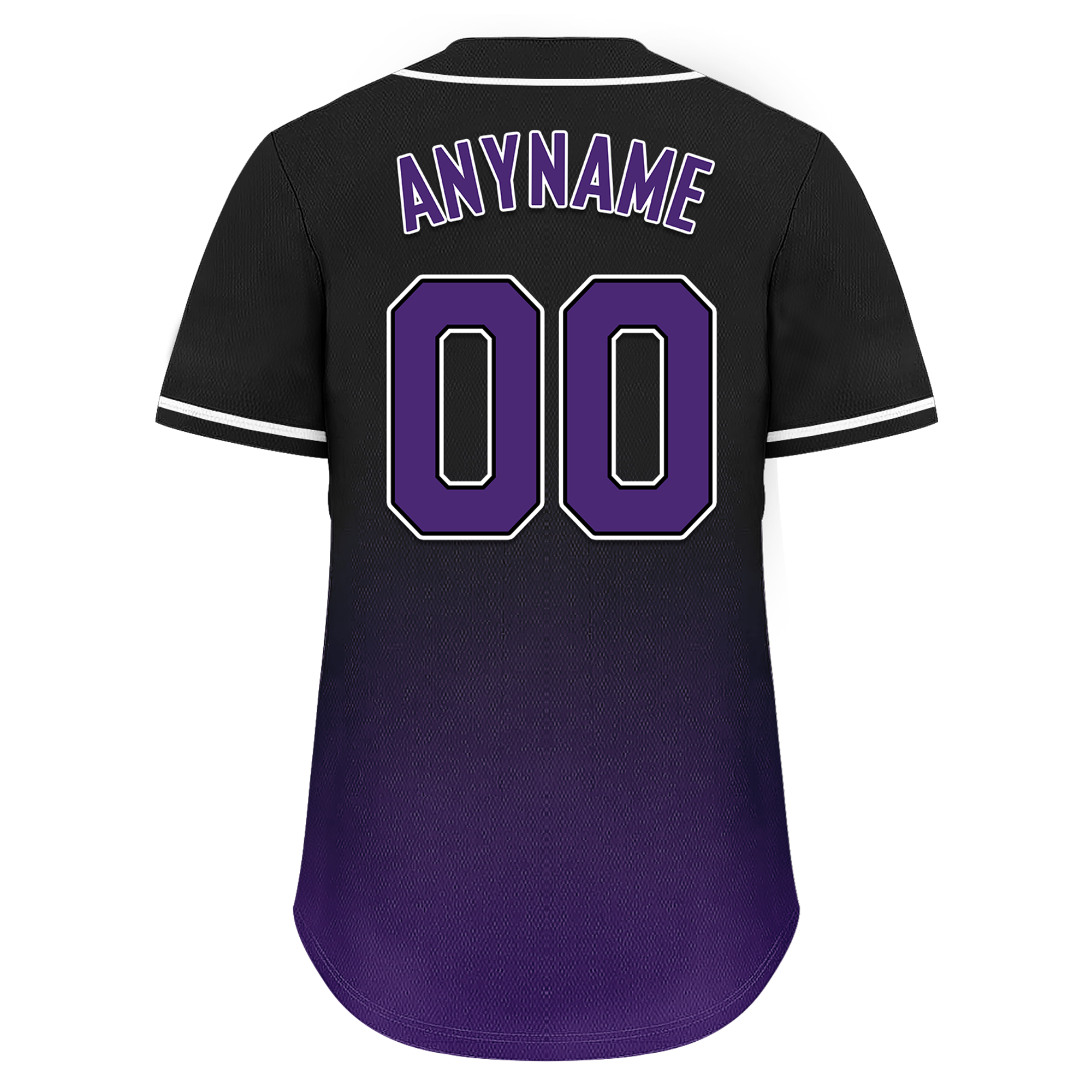 Custom Black Purple Fade Fashion Personalized Authentic Baseball Jersey BSBJ01-D0a70d0