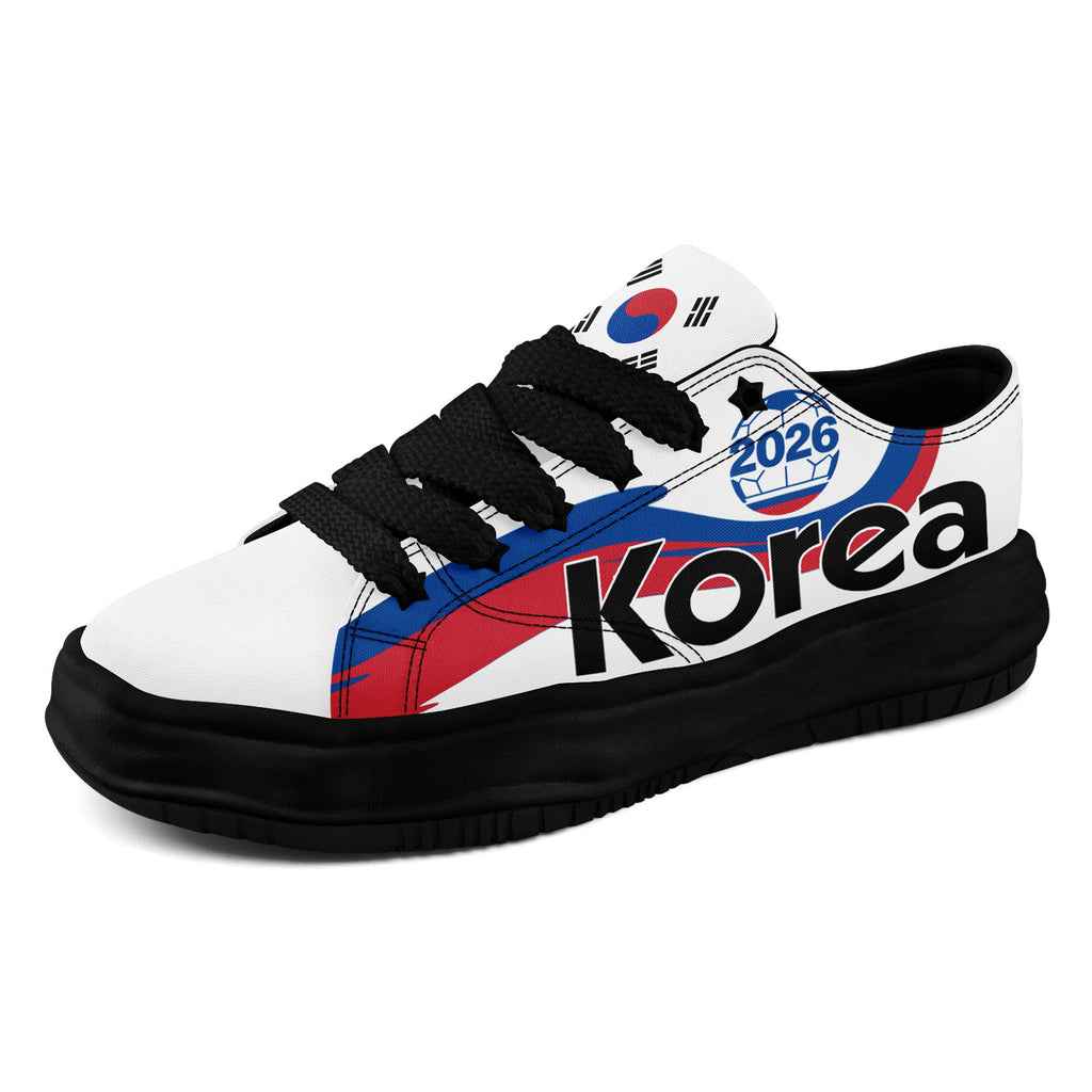 Custom South Korea 2026 World Cup Sneakers DIY Country Flag Running Shoes Lightweight Sport Shoes Gift for Football Fans Personalized Team Name and Logo FN038-F009095-3