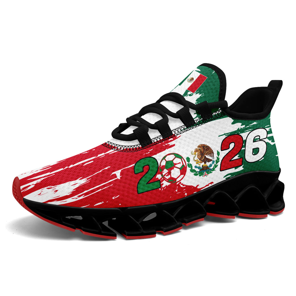 Custom 2026 World Cup Mexico Sneakers DIY Country Flag Running Shoes Lightweight Sport Shoes Gift for Football Fans Personalized Team Name and Logo FN003XD-F023050-1