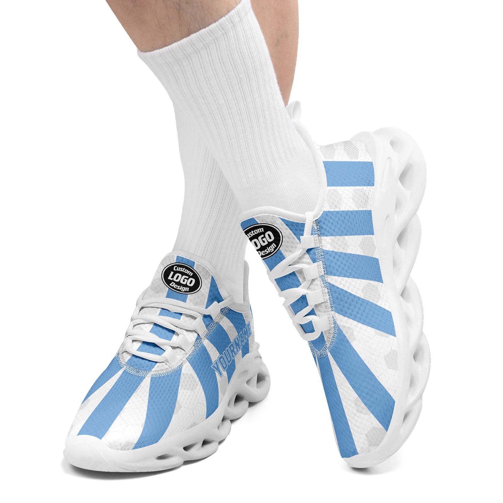 Custom 2026 World Cup Argentina Sneakers DIY Country Flag Running Shoes Lightweight Sport Shoes Gift for Football Fans Personalized Team Name and Logo FN003-F027086-2
