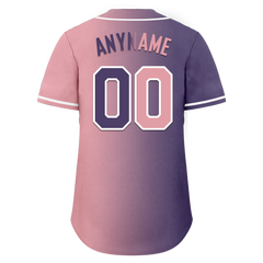 Custom Purple Pink Gradient Fashion Personalized Authentic Baseball Jersey BSBJ01-D0a7a0e