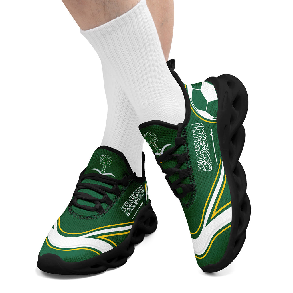 Custom Saudi Arabia 2026 World Cup Sneakers DIY Country Flag Running Shoes Lightweight Sport Shoes Gift for Football Fans Personalized Team Name and Logo FN003-F009078-4