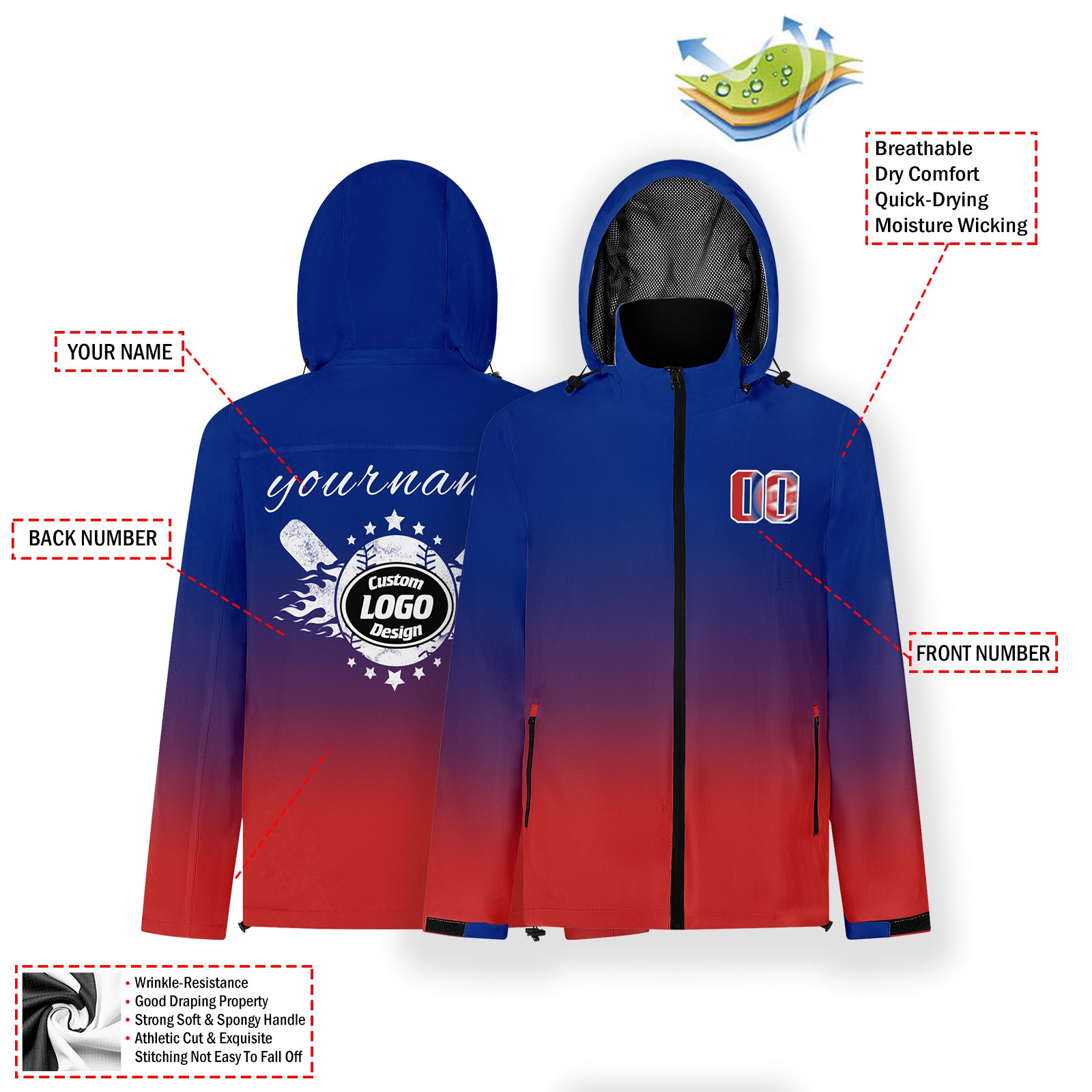 Custom Baseball Outerwear and Hat Combo Offer Personalized Combo ZH-E025020-6