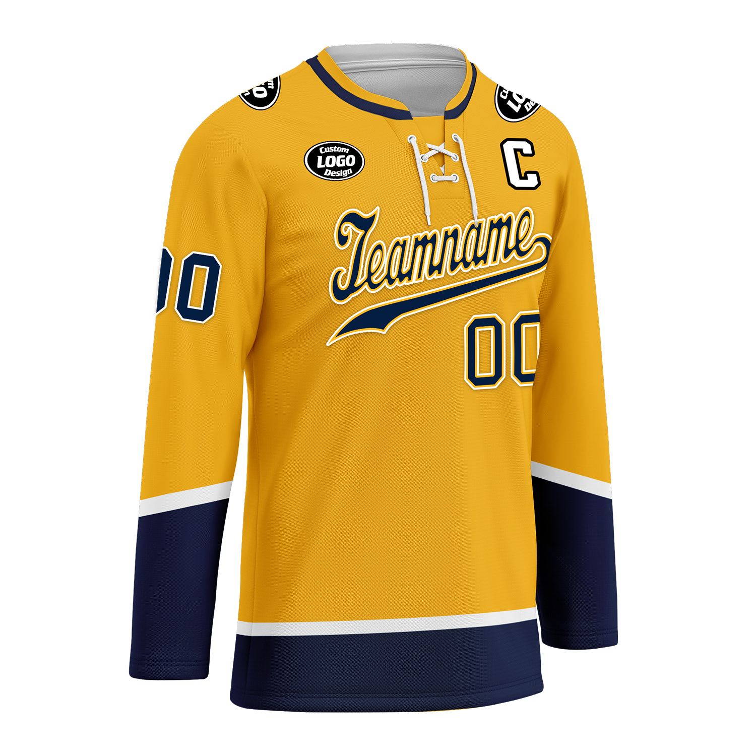Custom Yellow Personalized Hockey Jersey HCKJ01-D0a70cb