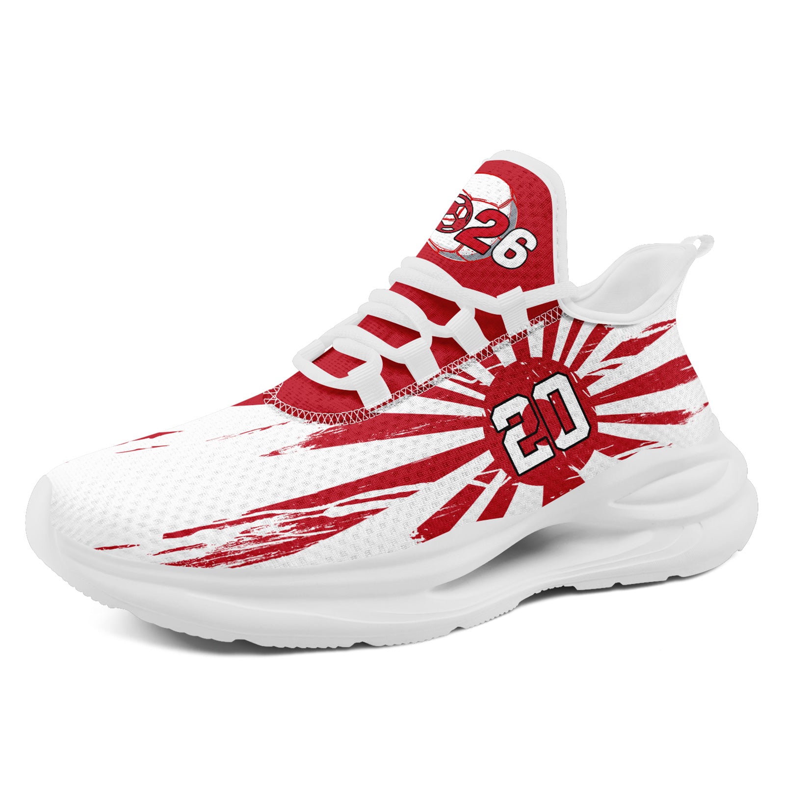 Custom 2026 World Cup Japan Sneakers DIY Country Flag Running Shoes Lightweight Sport Shoes Gift for Football Fans Personalized Team Name and Logo FN079-F023088-1