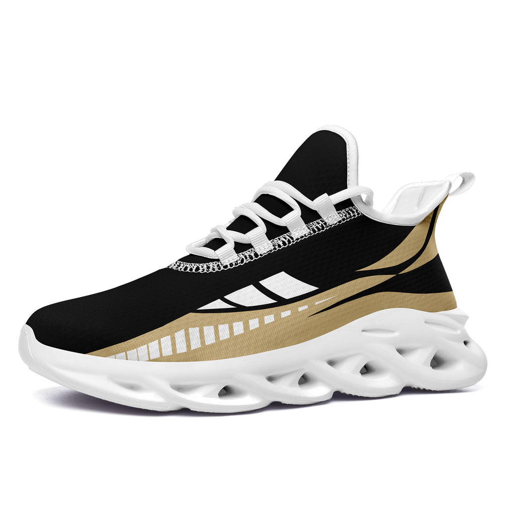 Custom Black Yellow New Orleans Maxsoul Shoes Personalized Sneaker FN003-D020325-19
