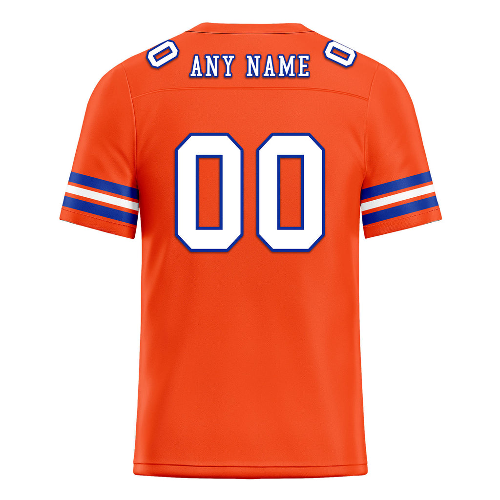 Custom Orange Denver Personalized Authentic Football Jersey FBJ02-E0601-14