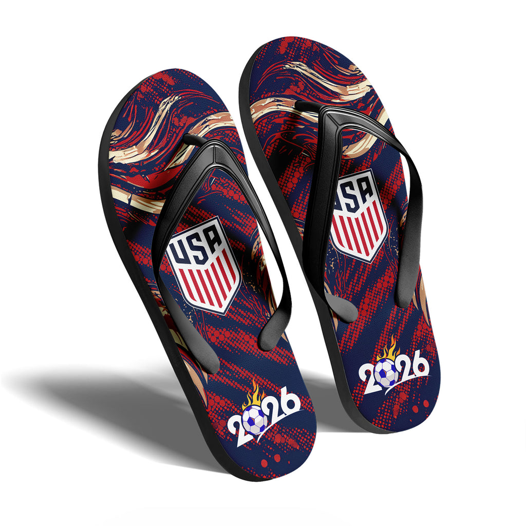 Custom United States 2026 World Cup Sneakers DIY Country Flag Running Shoes Lightweight Sport Shoes Gift for Football Fans Personalized Team Name and Logo FN058-F028041-7