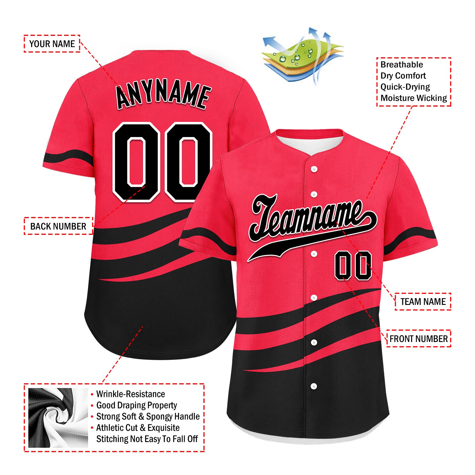 Custom Personalized Authentic Baseball Jersey BSBJ01-E027005