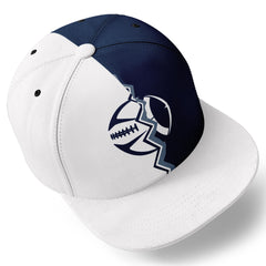 Custom Deep Blue White Texas Hat Sport Design Cap Stitched Adjustable Personalized PR067B-D028017-5