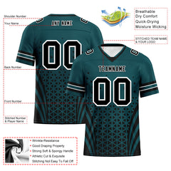 Custom Green White Pennsylvania Personalized Authentic Football Jersey FBJ02-D023033-23