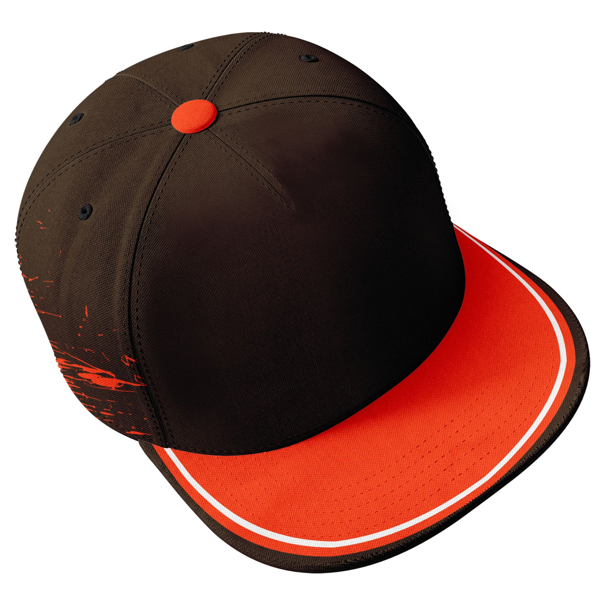 Custom Brown Orange Cleveland Football Jersey and Hat Combo Offer Personalized Combo ZH-D020326-8