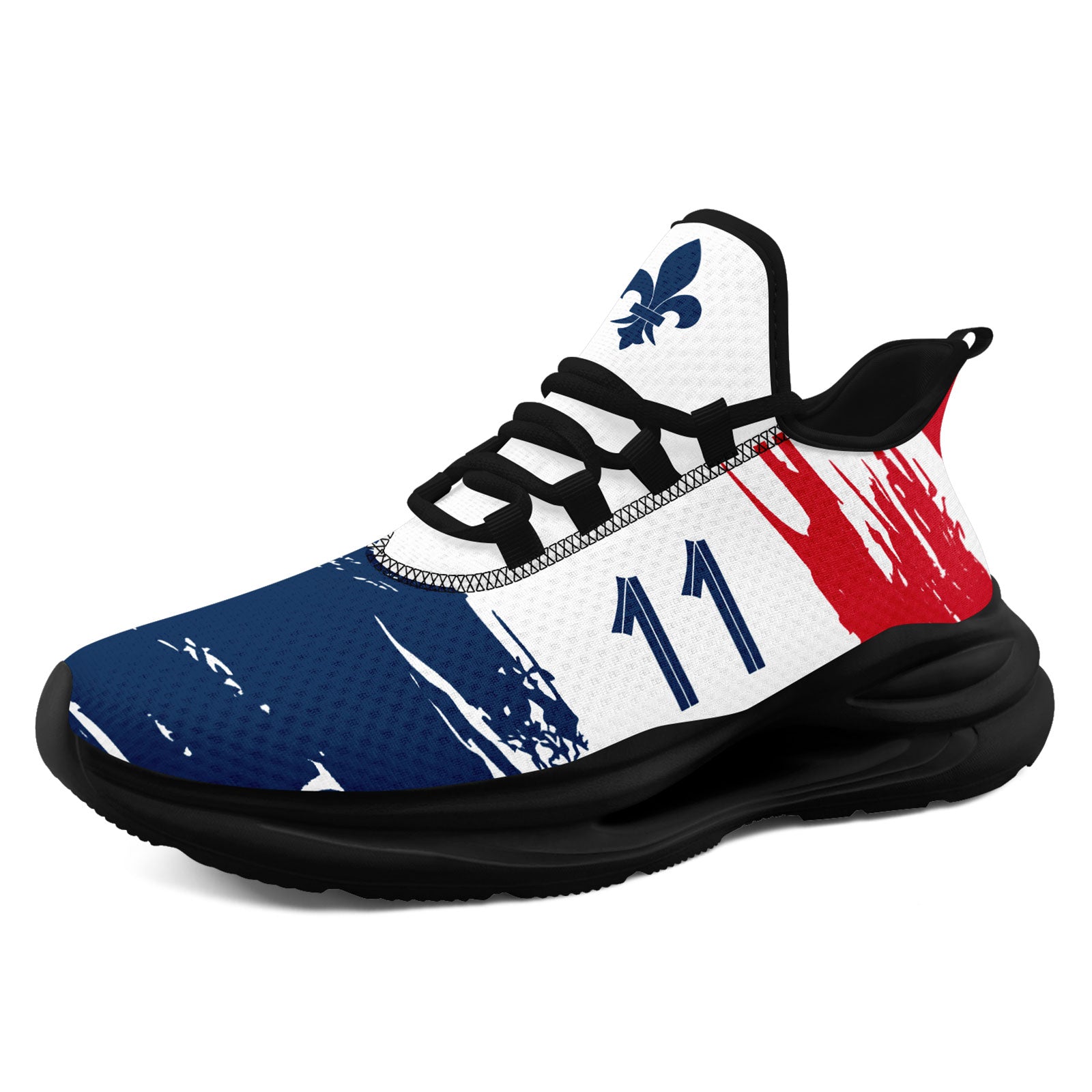 Custom France 2026 World Cup Sneakers DIY Country Flag Running Shoes Lightweight Sport Shoes Gift for Football Fans Personalized Team Name and Logo FN079-F020045-15