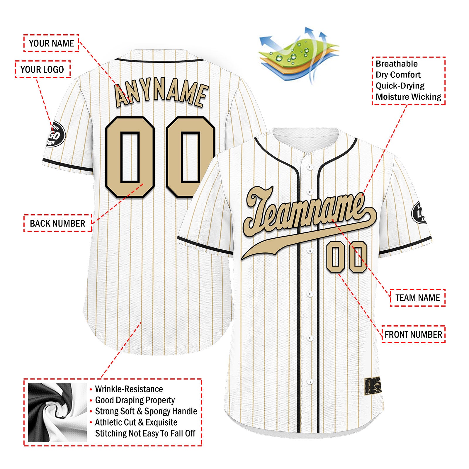 Custom Stripe Fashion Personalized Authentic Baseball Jersey BSBJ01-E025078-18