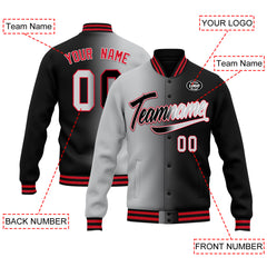 Custom Gradient Fashion Jacket Bomber Full-Snap Varsity Letterman Personalized Jacket FZ005-D028016-1