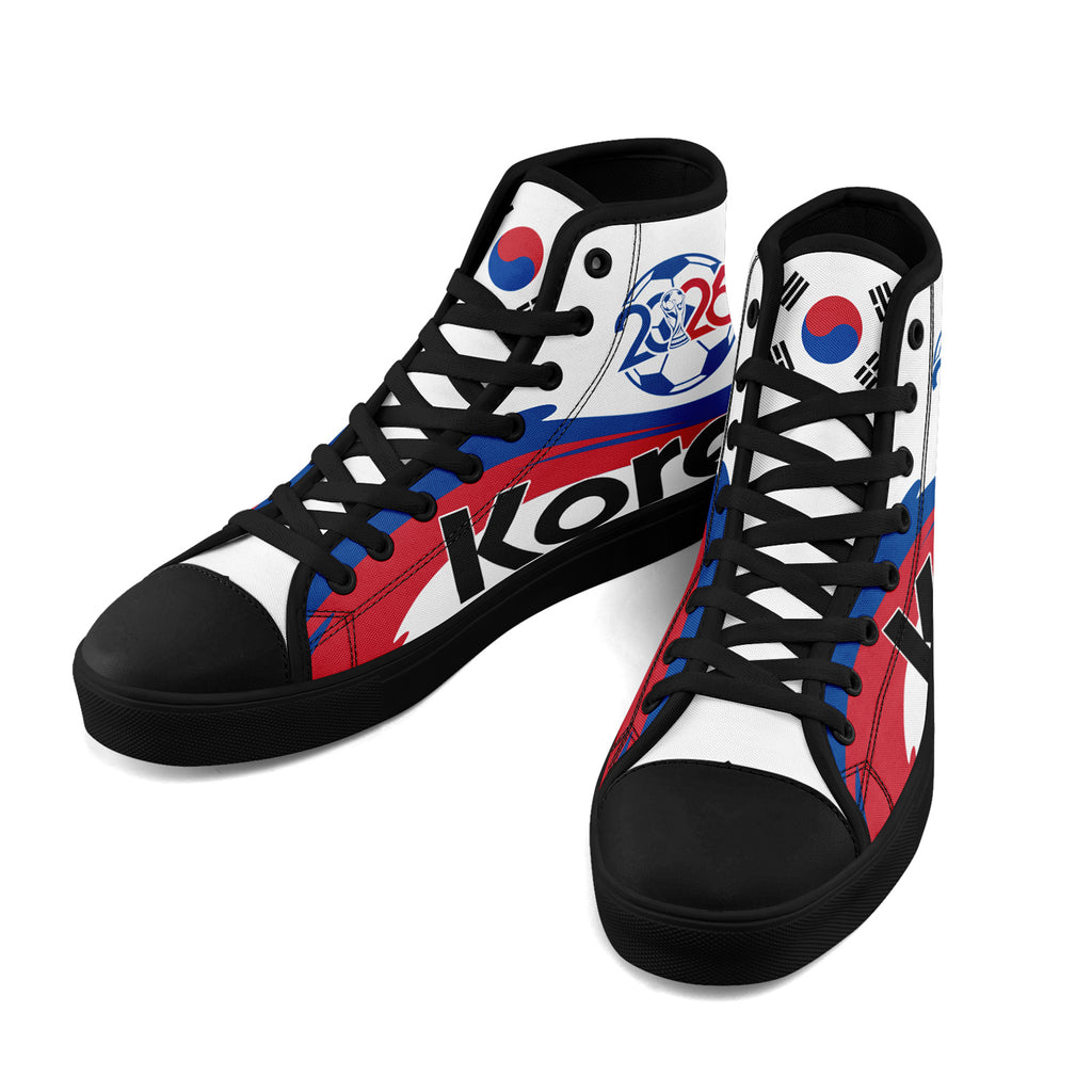 Custom South Korea 2026 World Cup Sneakers DIY Country Flag Running Shoes Lightweight Sport Shoes Gift for Football Fans Personalized Team Name and Logo FN024-F009070-3
