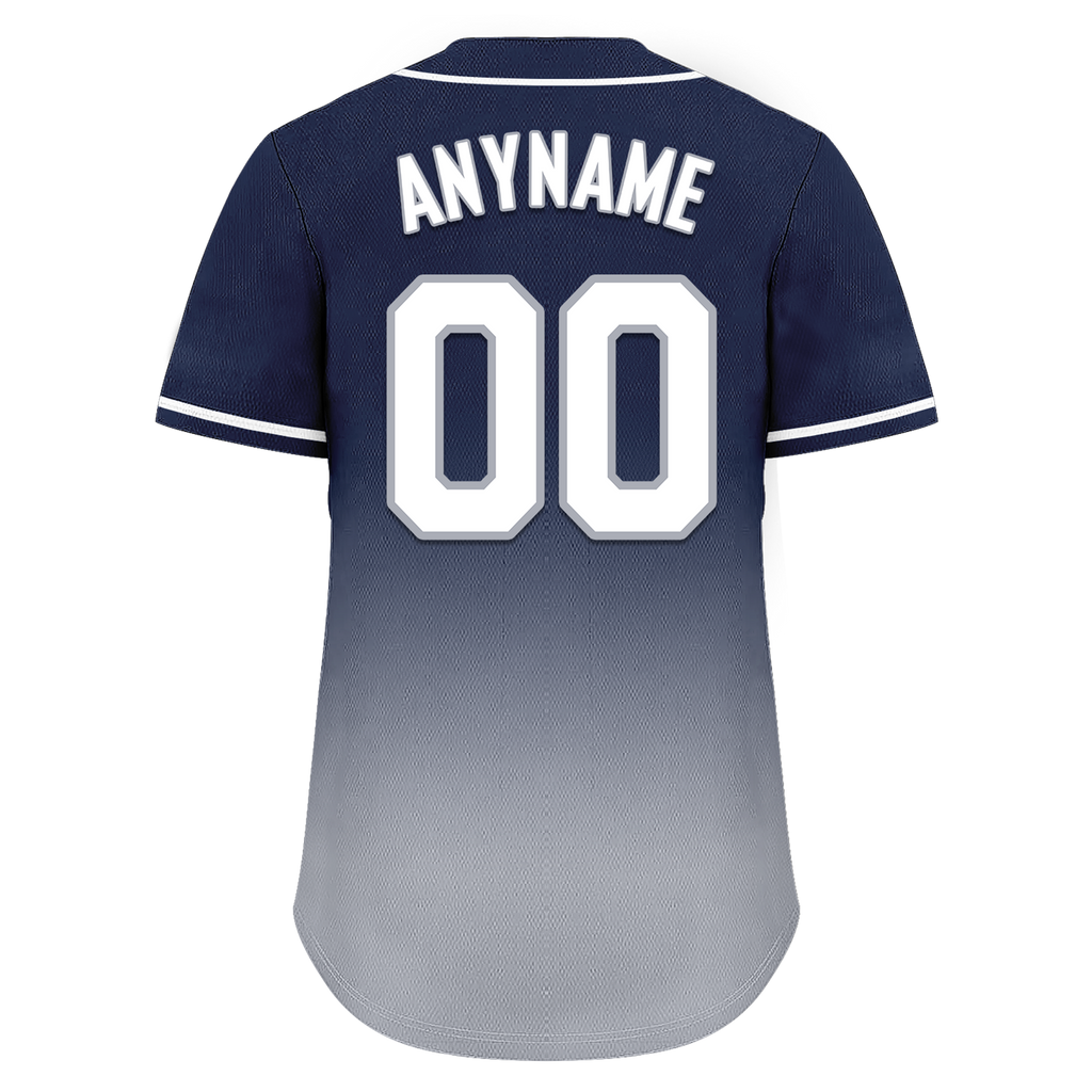 Custom Blue Grey Fade Fashion Personalized Authentic Baseball Jersey BSBJ01-D0a70b8