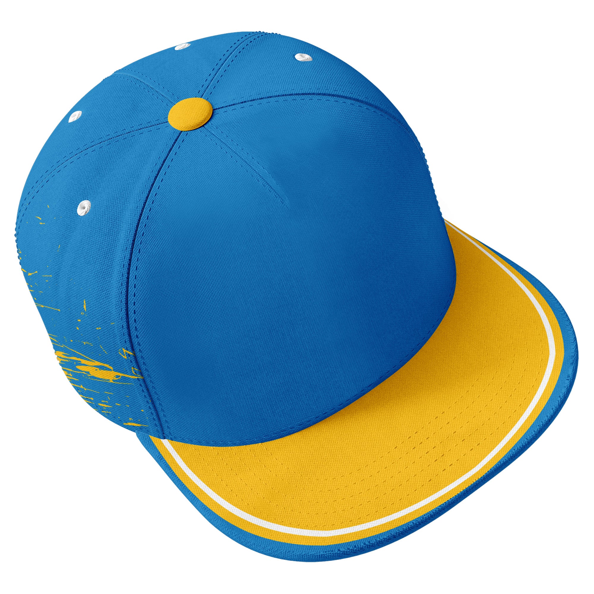 Custom Blue Yellow Los Angeles MaxSoul Shoes and Hat Combo Offer Personalized Combo ZH-D020264-22