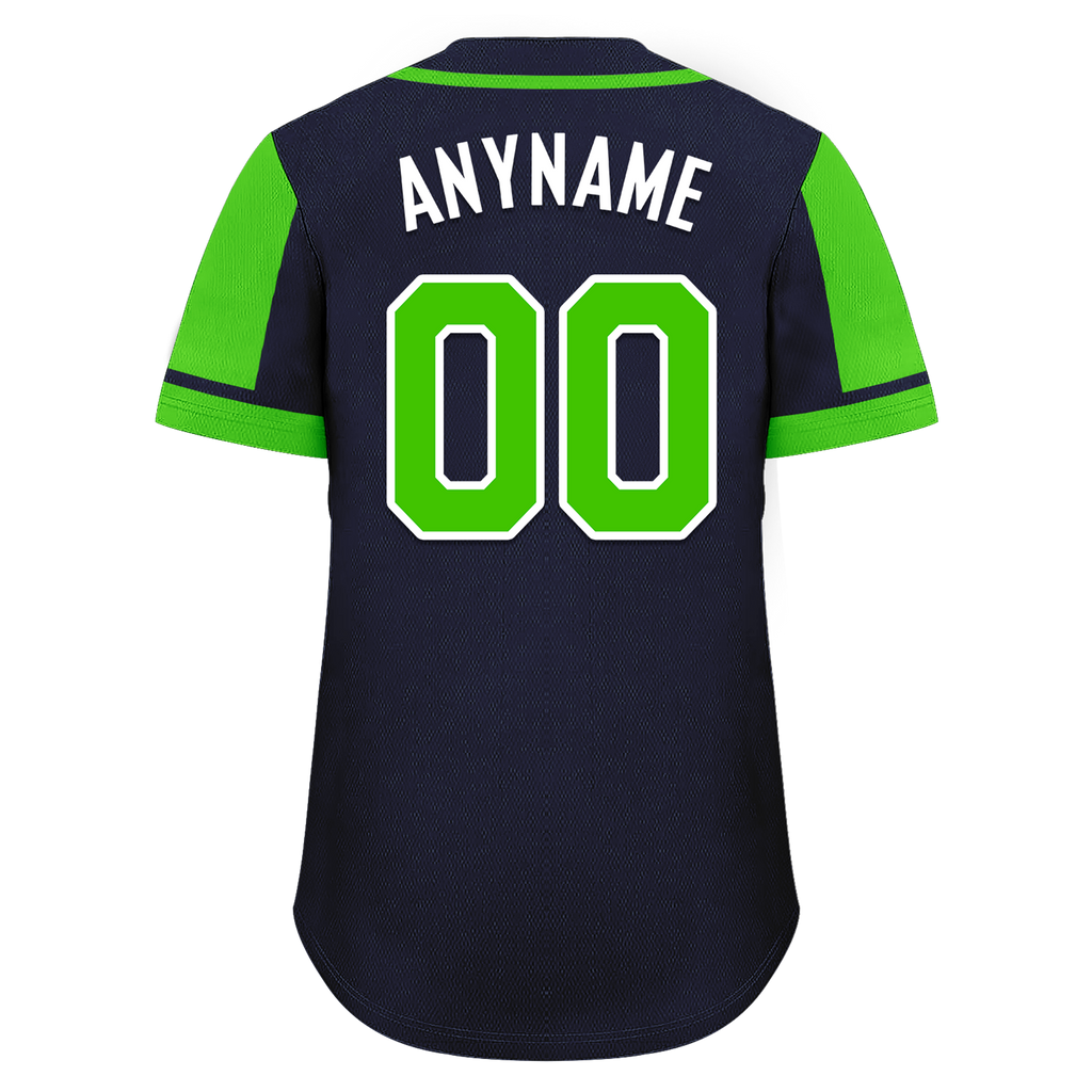 Custom Blue Green Raglan Sleeves Personalized Authentic Baseball Jersey BSBJ01-D017181