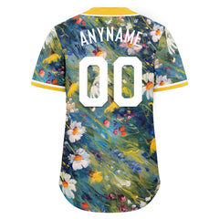 Custom Graffiti Pattern Abstract Floral Patterns Personalized Authentic Baseball Jersey BSBJ01-D020171-9