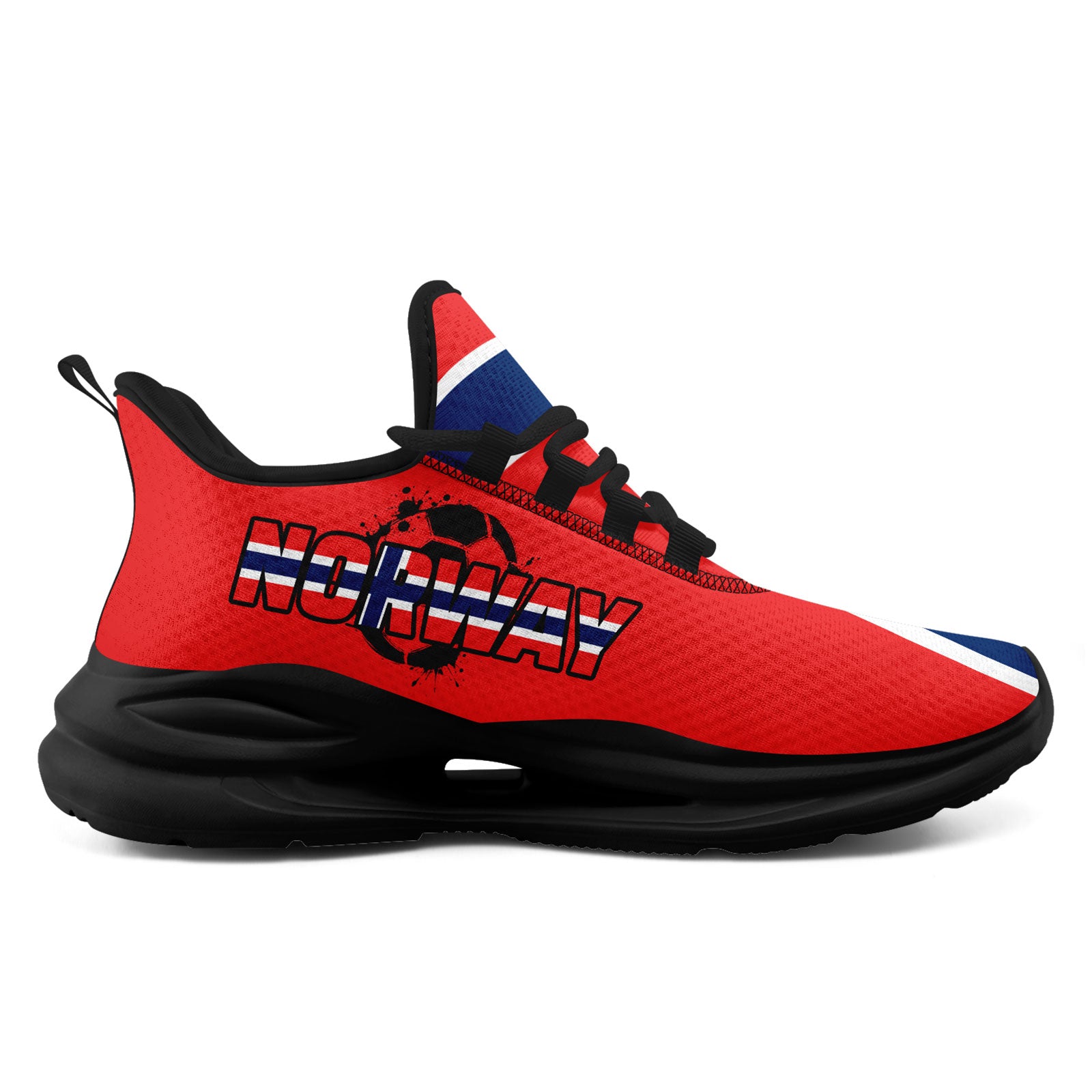 Custom 2026 World Cup Norway Sneakers DIY Country Flag Running Shoes Lightweight Sport Shoes Gift for Football Fans Personalized Team Name and Logo FN079-F027070-3