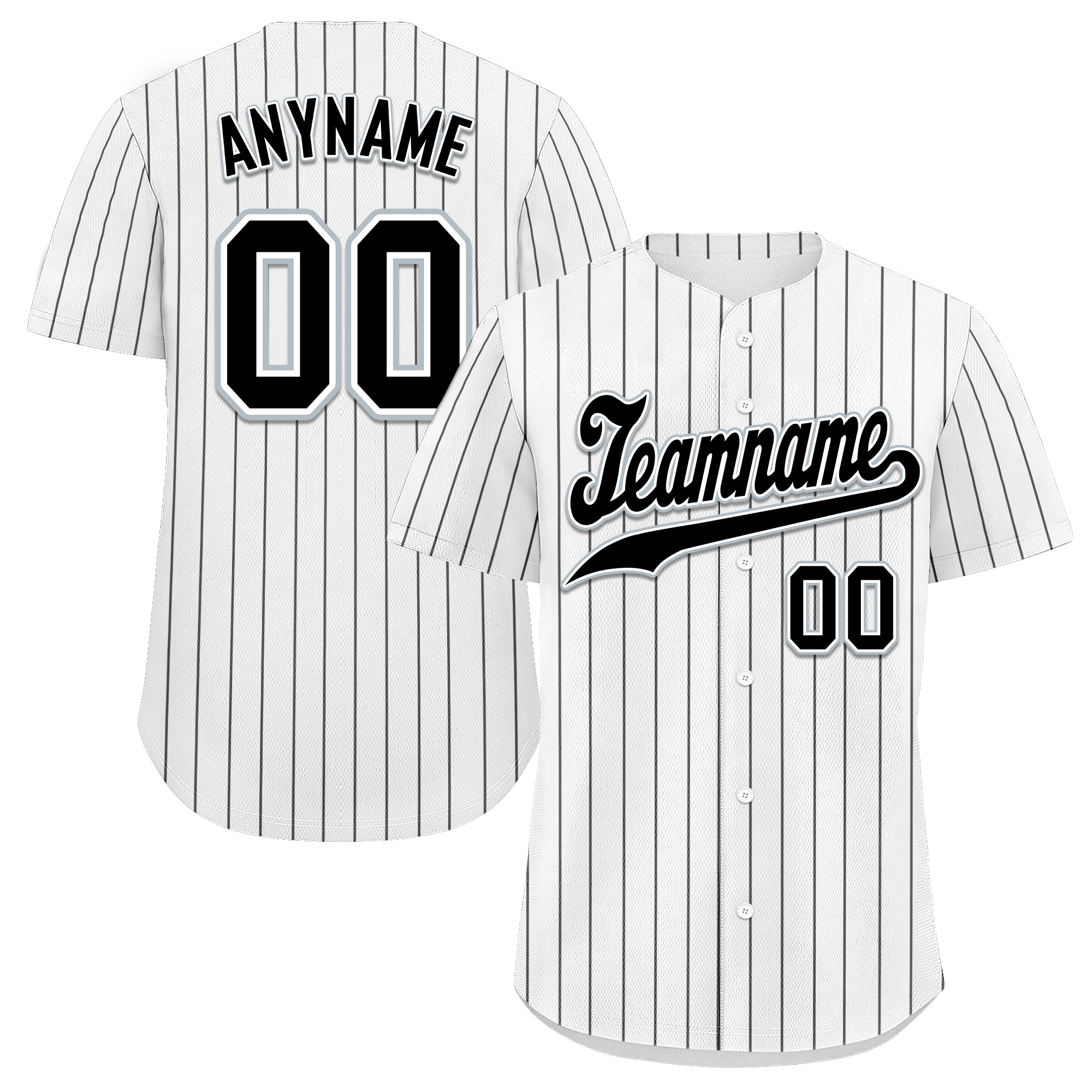 Custom White Classic Style Black Personalized Authentic Baseball Jersey BSBJ01-bd0faa8