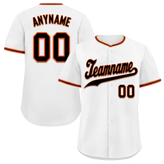 Custom White Classic Style Black Personalized Authentic Baseball Jersey BSBJ01-bd0fae8