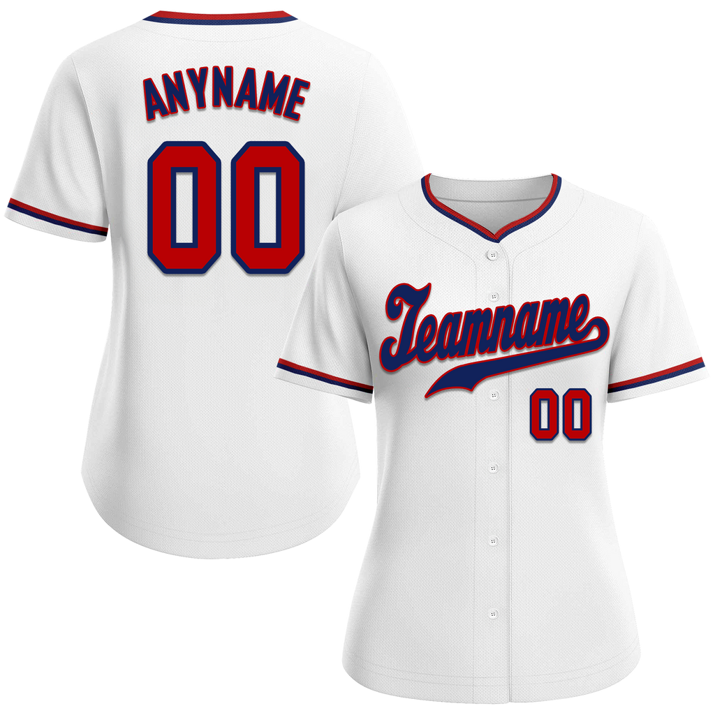 Custom White Classic Style Blue Personalized Authentic Baseball Jersey BSBJ01-bd0fac9