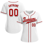 Custom White Classic Style Red Personalized Authentic Baseball Jersey BSBJ01-bd0fade