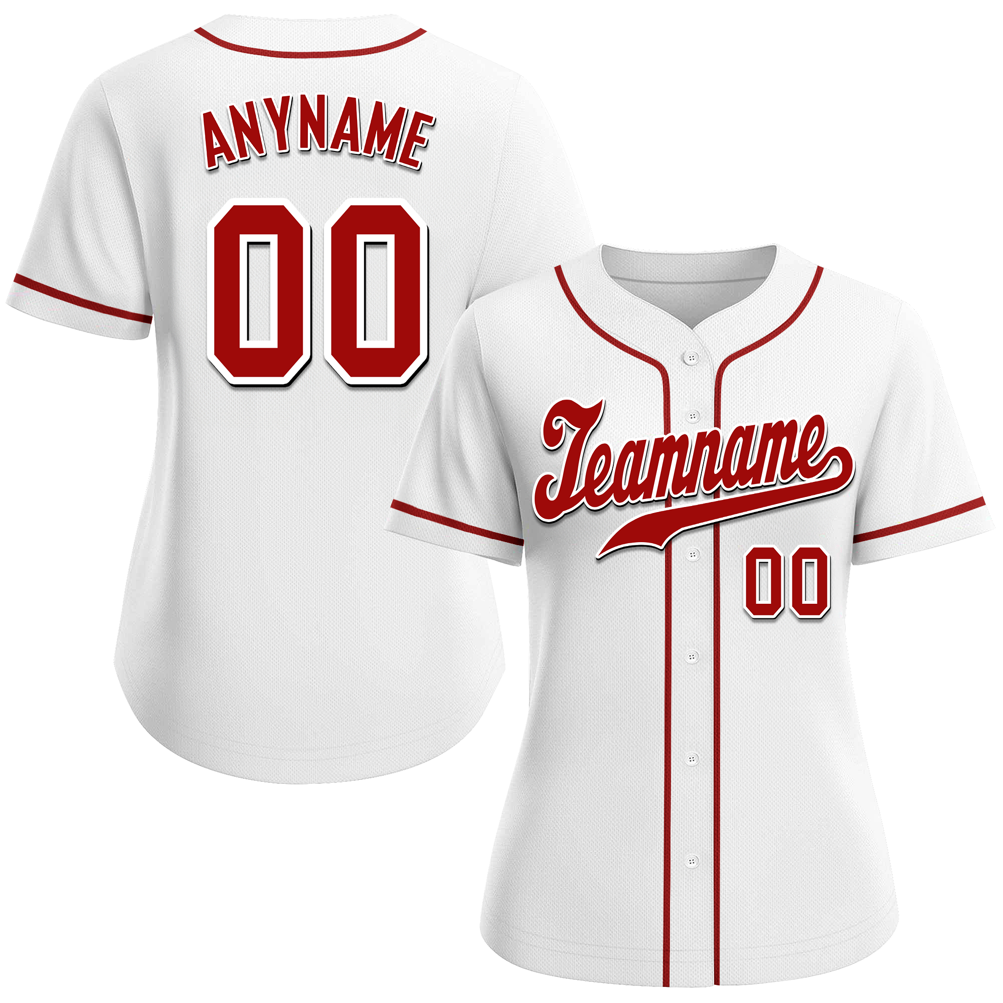 Custom White Classic Style Red Personalized Authentic Baseball Jersey BSBJ01-bd0fade