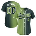 Custom Green Gradient Fashion Personalized Authentic Baseball Jersey BSBJ01-D0a708c