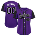 Custom Purple Black Raglan Sleeves Personalized Authentic Baseball Jersey BSBJ01-D017185