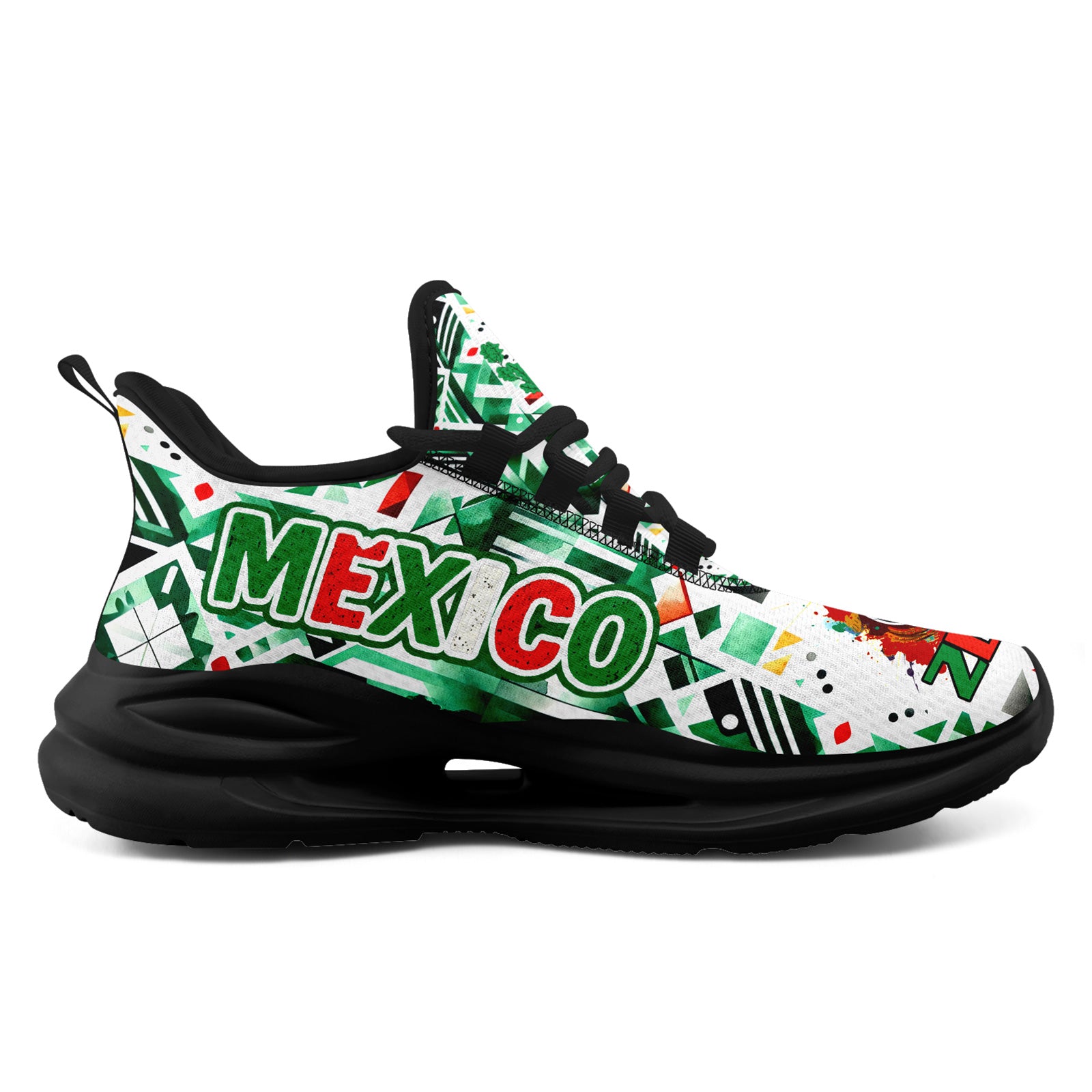 Custom 2026 World Cup Mexico Sneakers DIY Country Flag Running Shoes Lightweight Sport Shoes Gift for Football Fans Personalized Team Name and Logo FN079-F023046-5