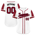 Custom White Red Raglan Sleeves Personalized Authentic Baseball Jersey BSBJ01-D017163