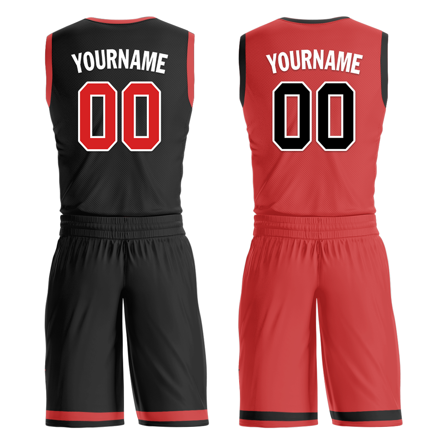 Custom Black White Classic Style Reversible Basketball Uniform Personalized Ordinary BBJR-D017006
