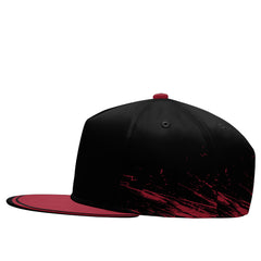 Custom Black Red Atlanta Hat Sport Design Cap Stitched Adjustable Personalized PR067B-D020261-3