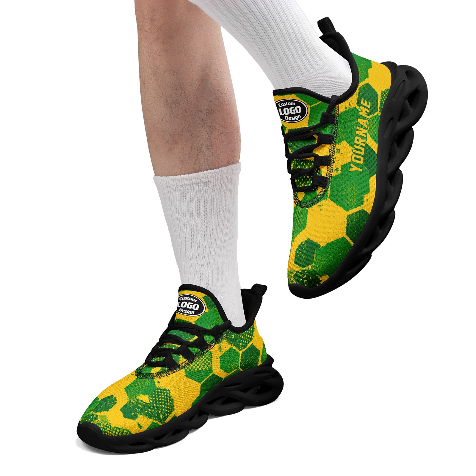 Custom 2026 World Cup Brazil Sneakers DIY Country Flag Running Shoes Lightweight Sport Shoes Gift for Football Fans Personalized Team Name and Logo FN003-F027085-4