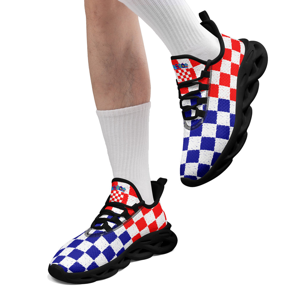 Custom Croatia 2026 World Cup Sneakers DIY Country Flag Running Shoes Lightweight Sport Shoes Gift for Football Fans Personalized Team Name and Logo FN003-F009104-1