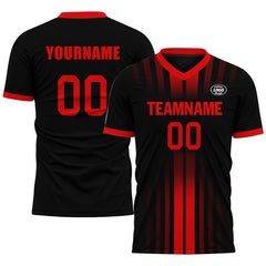 Custom Black Red Soccer Sets Jersey Personalized SCJ101-D020131-2