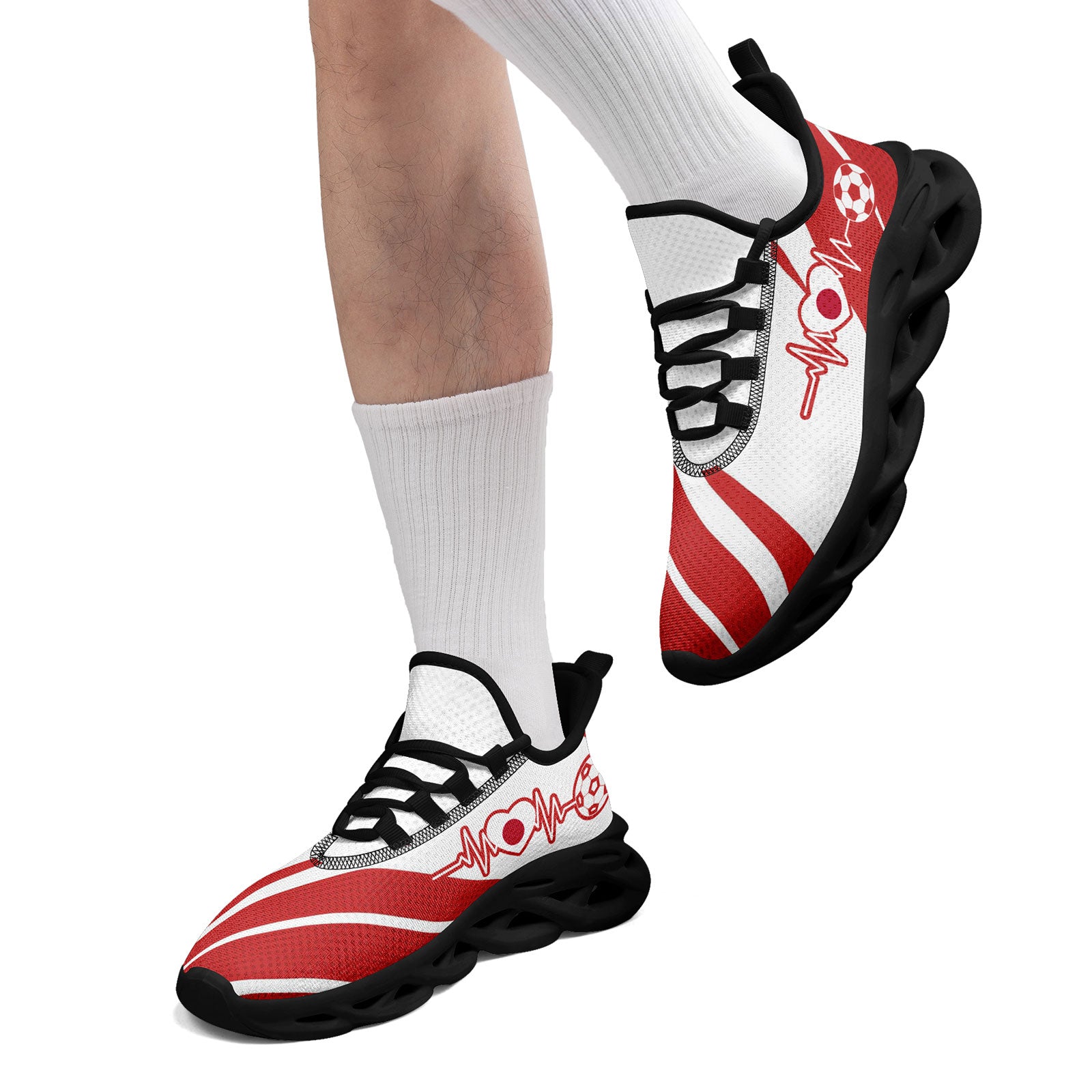 Custom Japan 2026 World Cup Sneakers DIY Country Flag Running Shoes Lightweight Sport Shoes Gift for Football Fans Personalized Team Name and Logo FN003-F025044-9