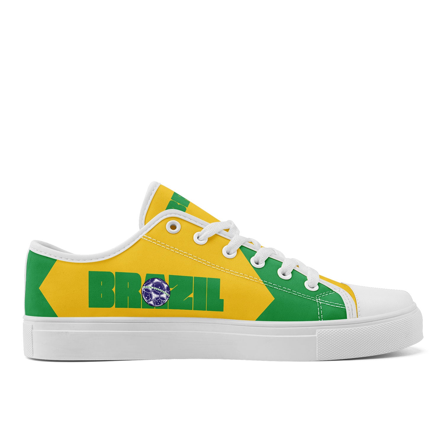 Custom 2026 World Cup Brazil Sneakers DIY Country Flag Running Shoes Lightweight Sport Shoes Gift for Football Fans Personalized Team Name and Logo FN027-F027054-2