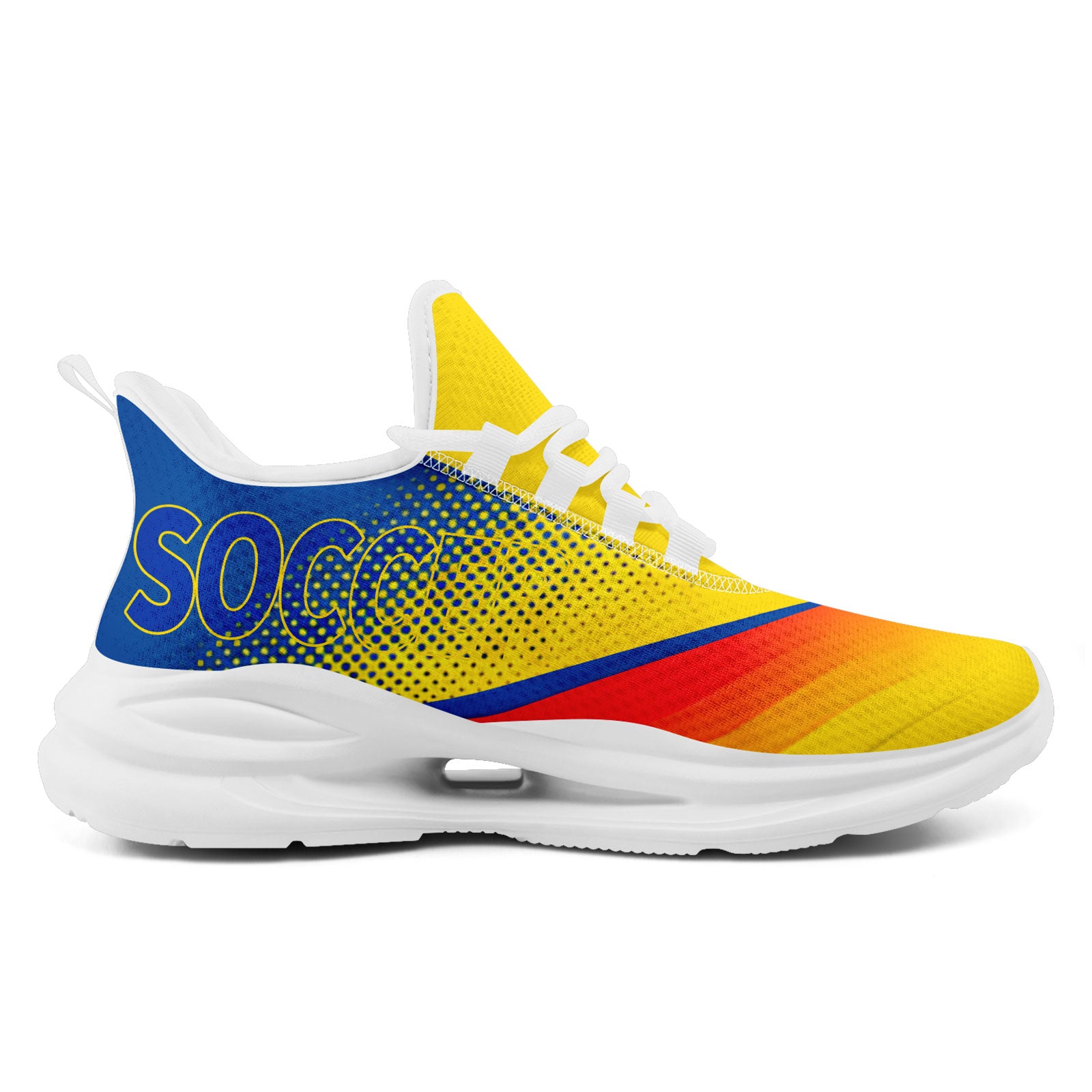Custom Ecuador 2026 World Cup Sneakers DIY Country Flag Running Shoes Lightweight Sport Shoes Gift for Football Fans Personalized Team Name and Logo FN079-F009088-3