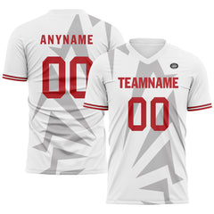 Custom White Gray Soccer Sets Jersey Personalized SCJ101-D28046