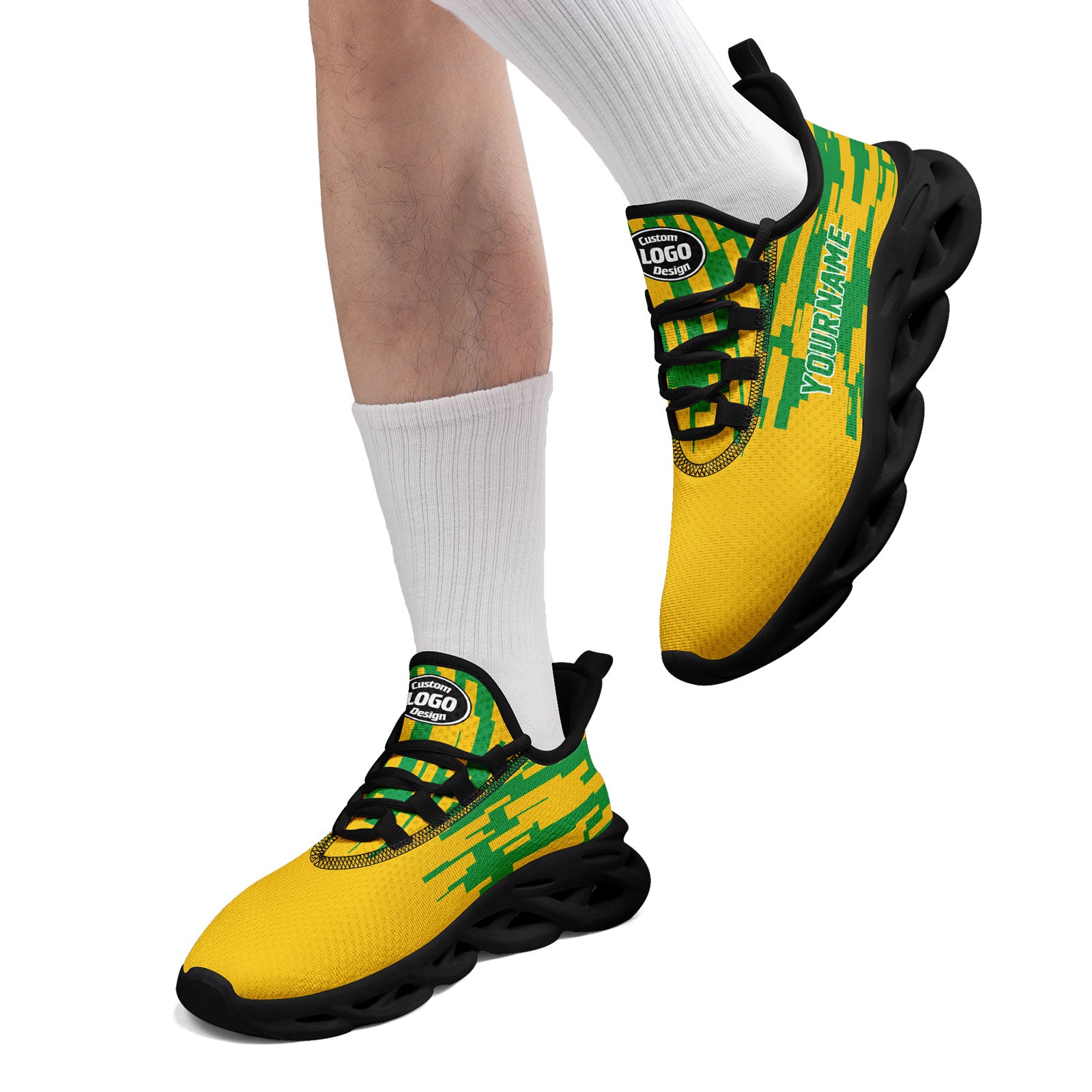 Custom 2026 World Cup Brazil Sneakers DIY Country Flag Running Shoes Lightweight Sport Shoes Gift for Football Fans Personalized Team Name and Logo FN003-F027085-2